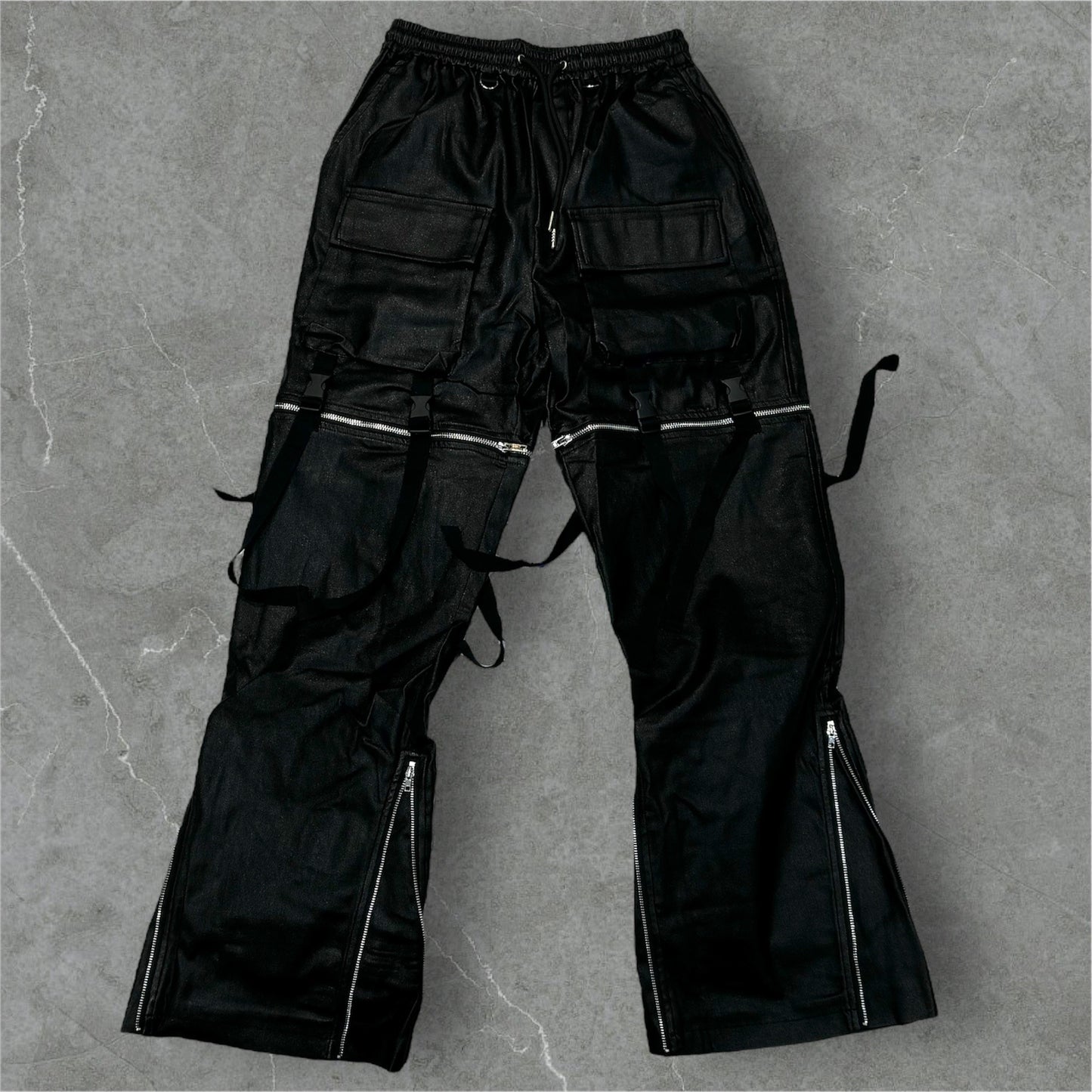 コーティングZIPカーゴパンツ
