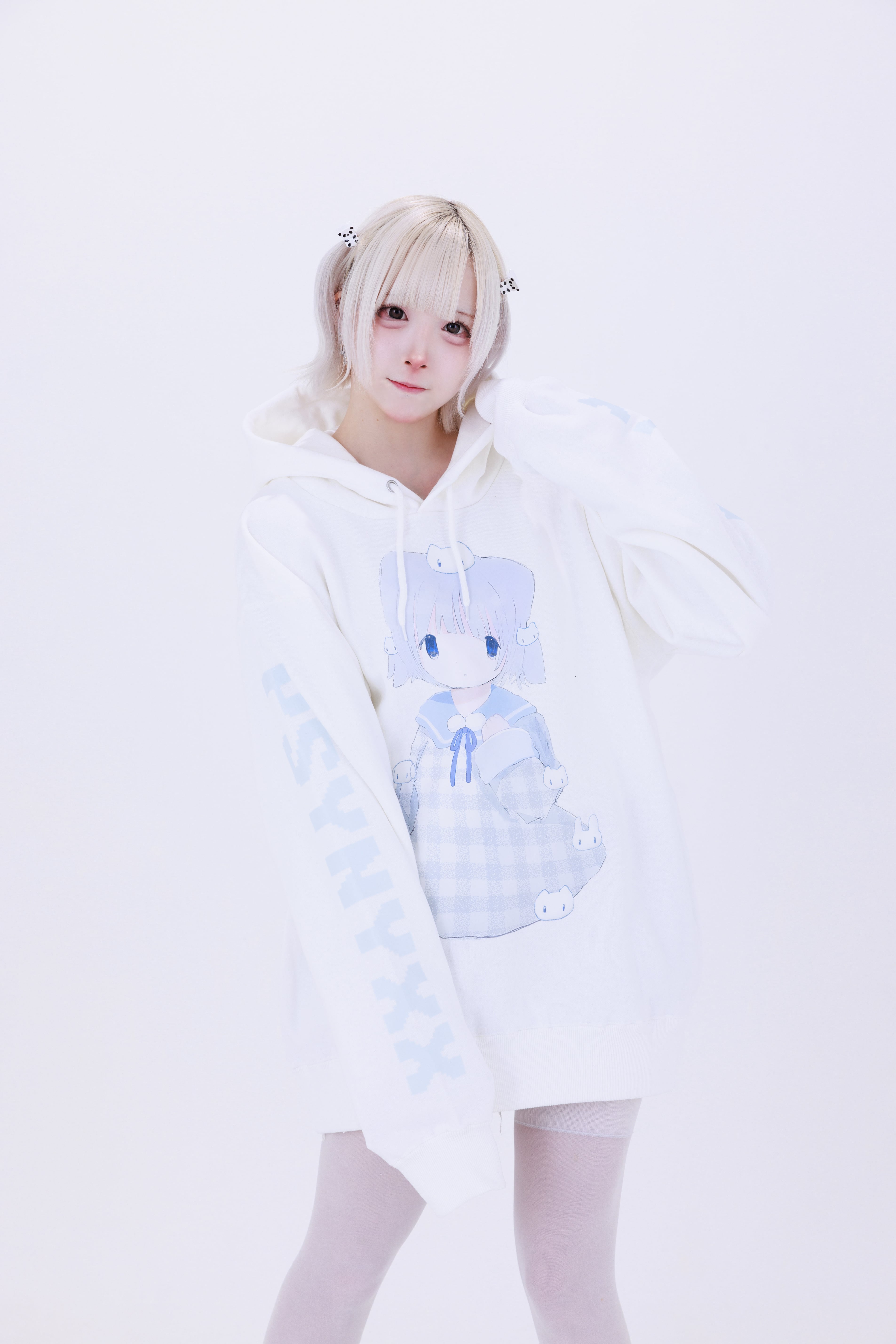 ぺろ×PSYNYXX コラボパーカーWHITE