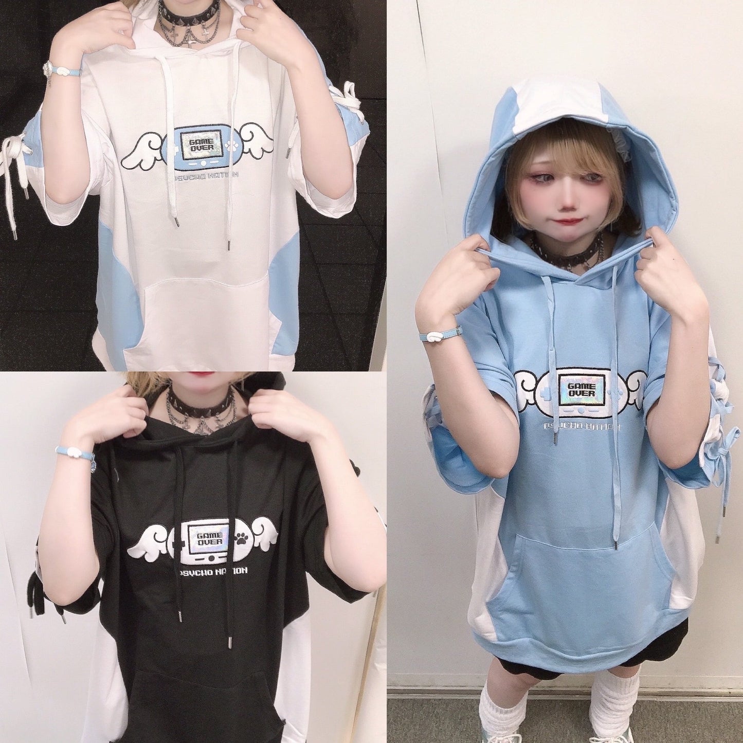 PSYCONATION 天使羽半袖パーカー