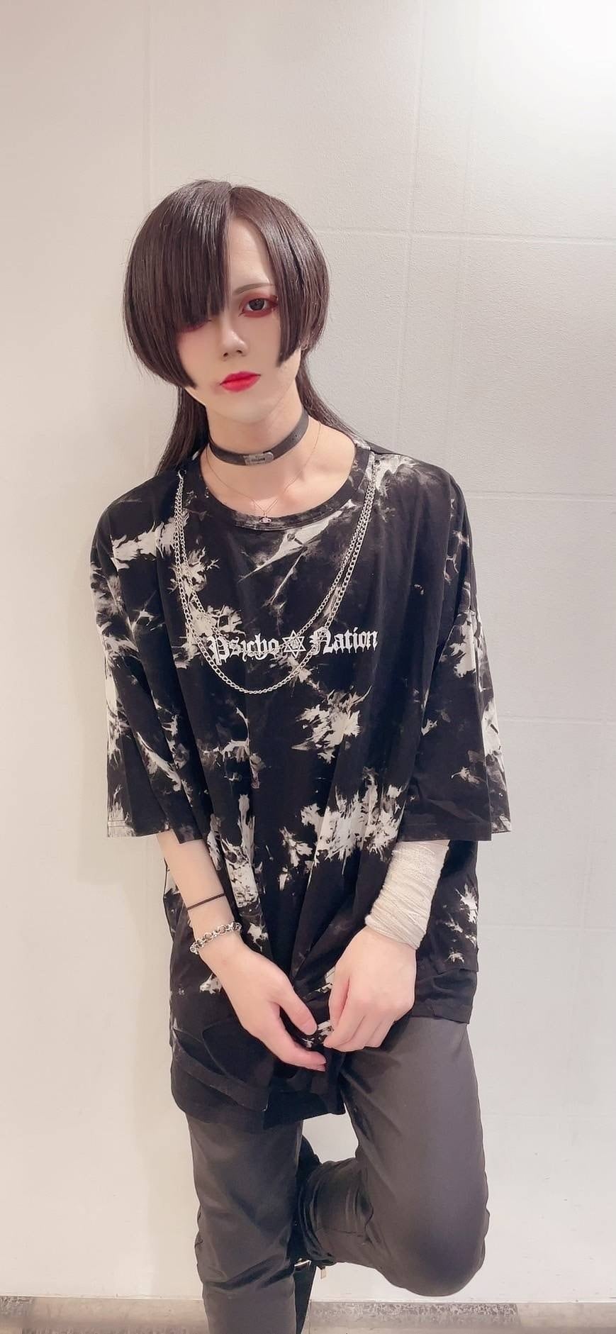 PSYNYXX SELECT チェーン付きレイヤードカットソー