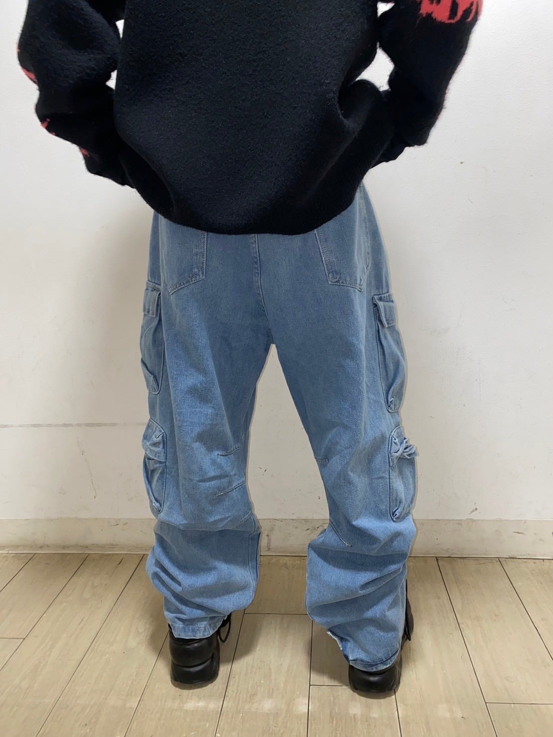 PSYNYXX セレクト ワイドデニムパンツ