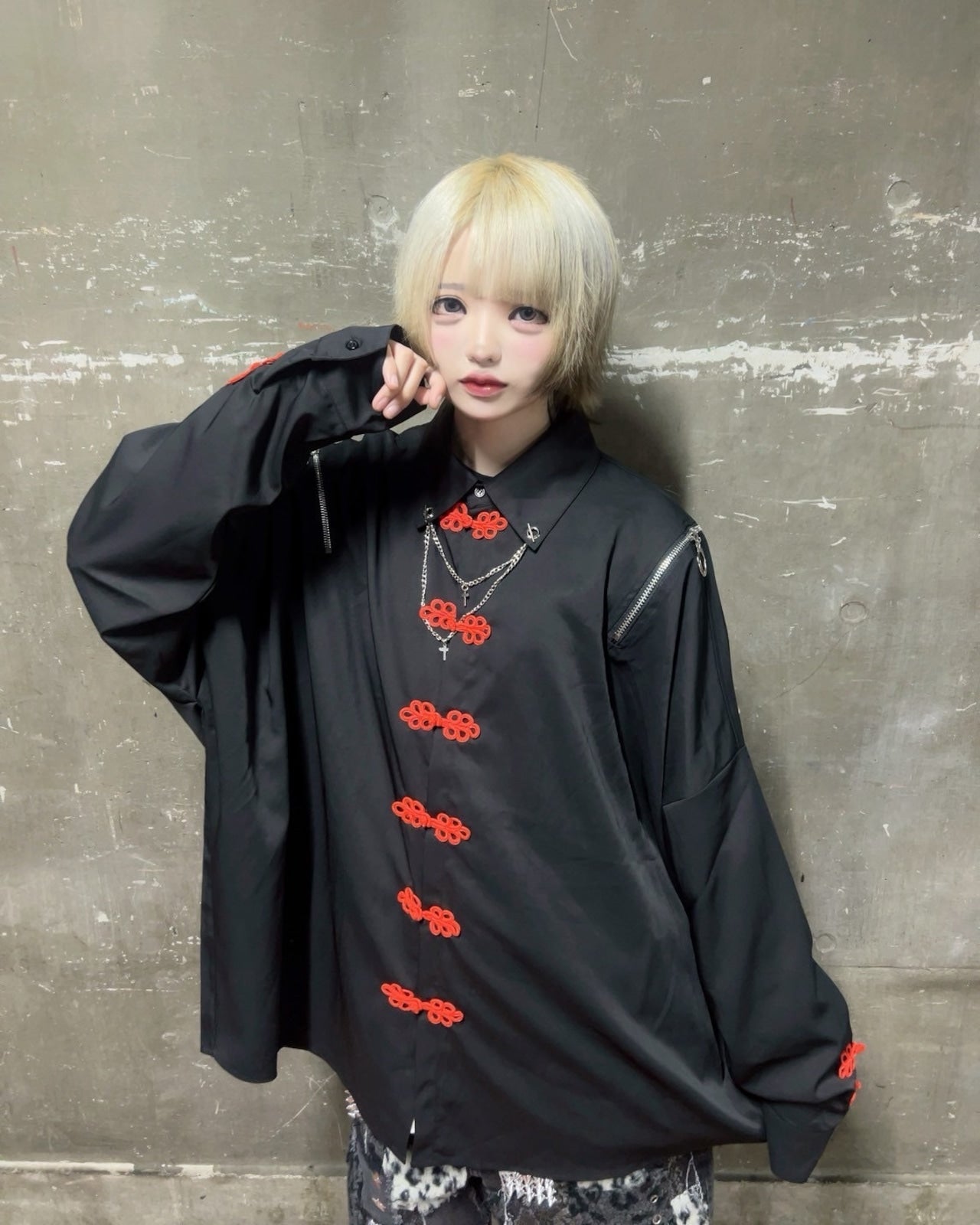 PSYNYXXチャイナZIPシャツ