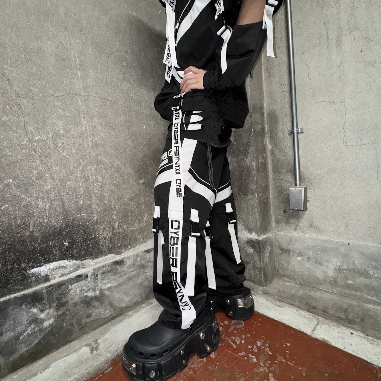 PSYNYXX ナイロンサイバーセットアップ サブカル サイバー 天使界隈