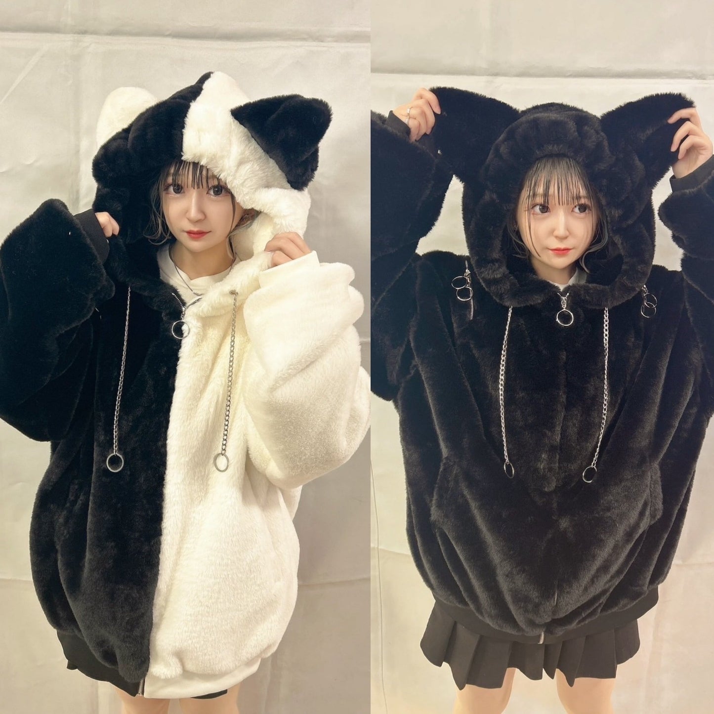 PSYNYXX ハイクオリティ 猫耳ファーブルゾン