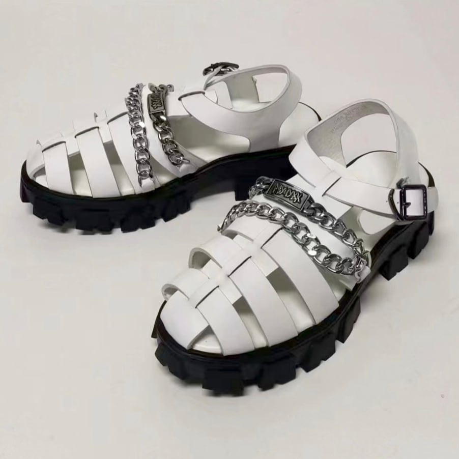 新作PSYNYXX braidedchainサンダル