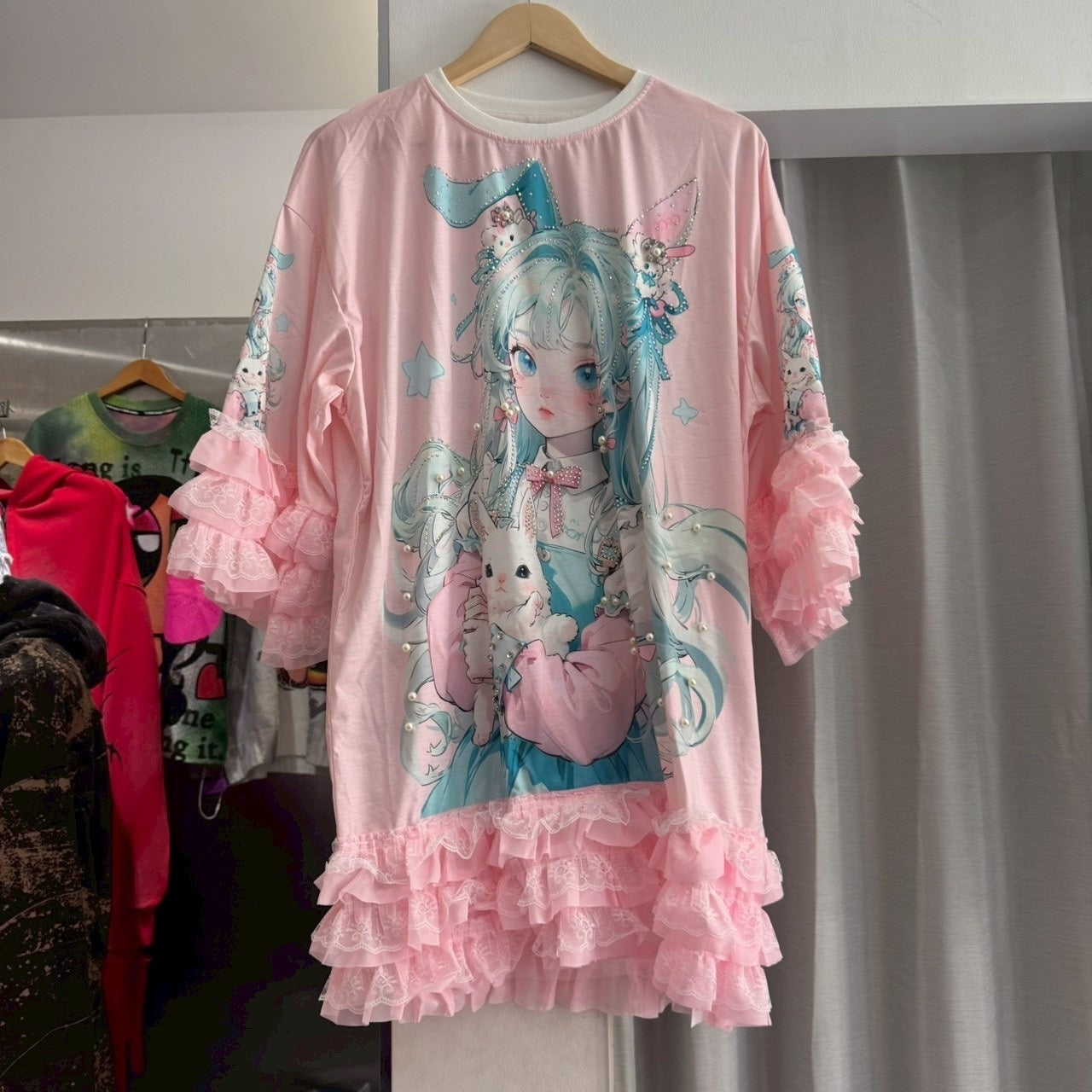 PSYNYXX select GIRLSボンボン付 tshirts