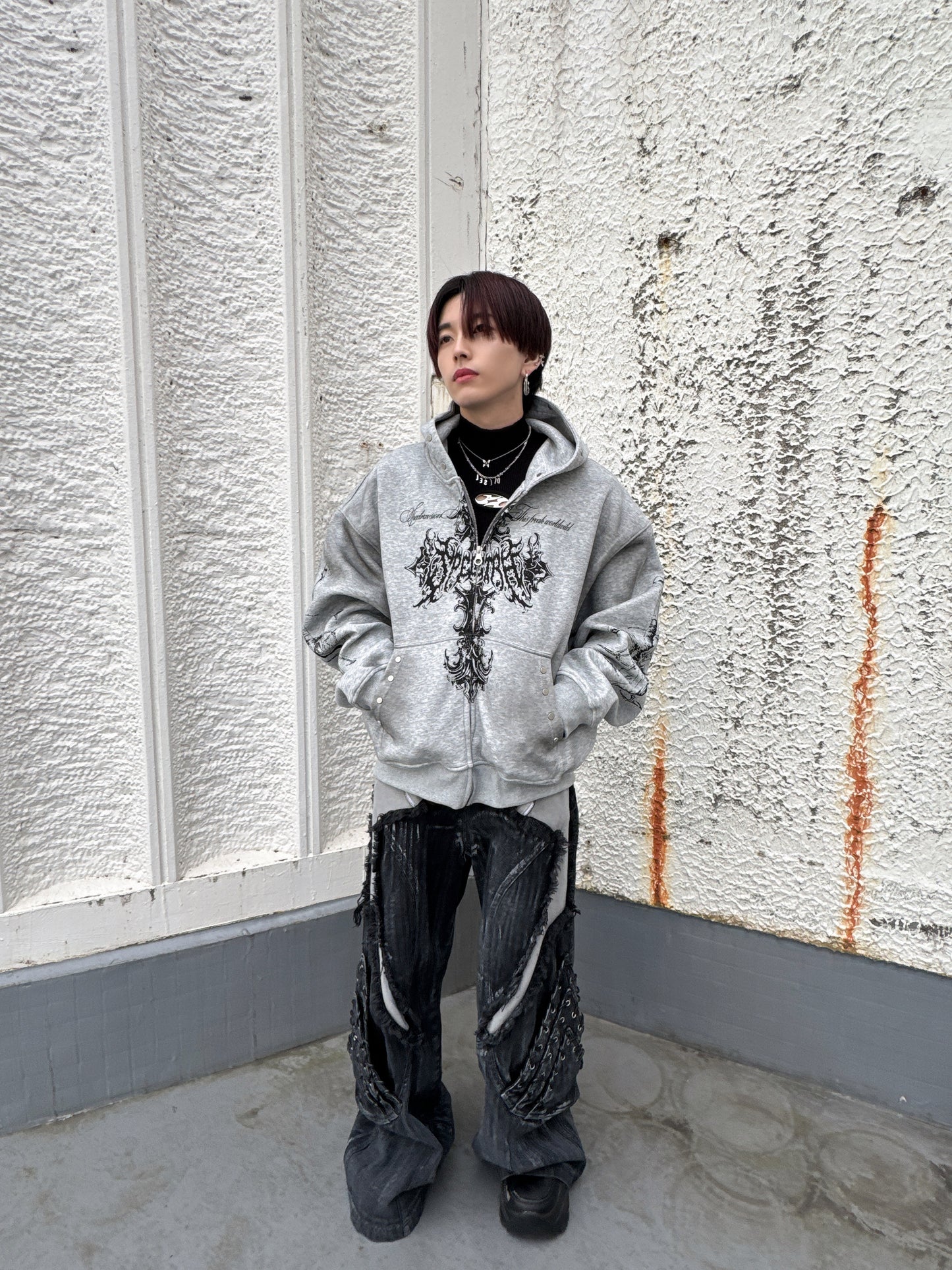 ゴシッククロススタッツフーディ サブカル グランジ 地雷