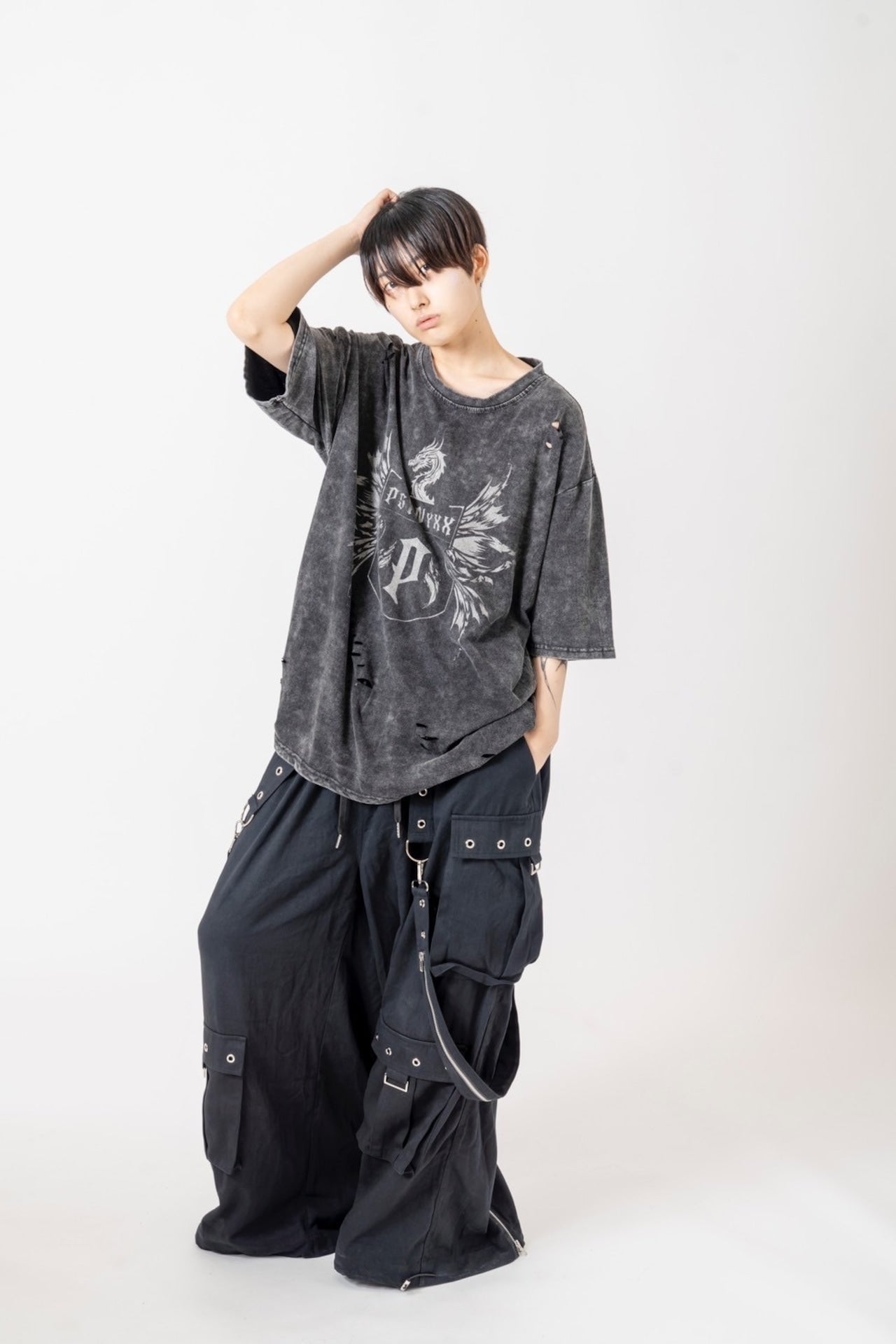 PSYNYXX ピグメントドラゴンTEE サブスト サブジラ グランジ