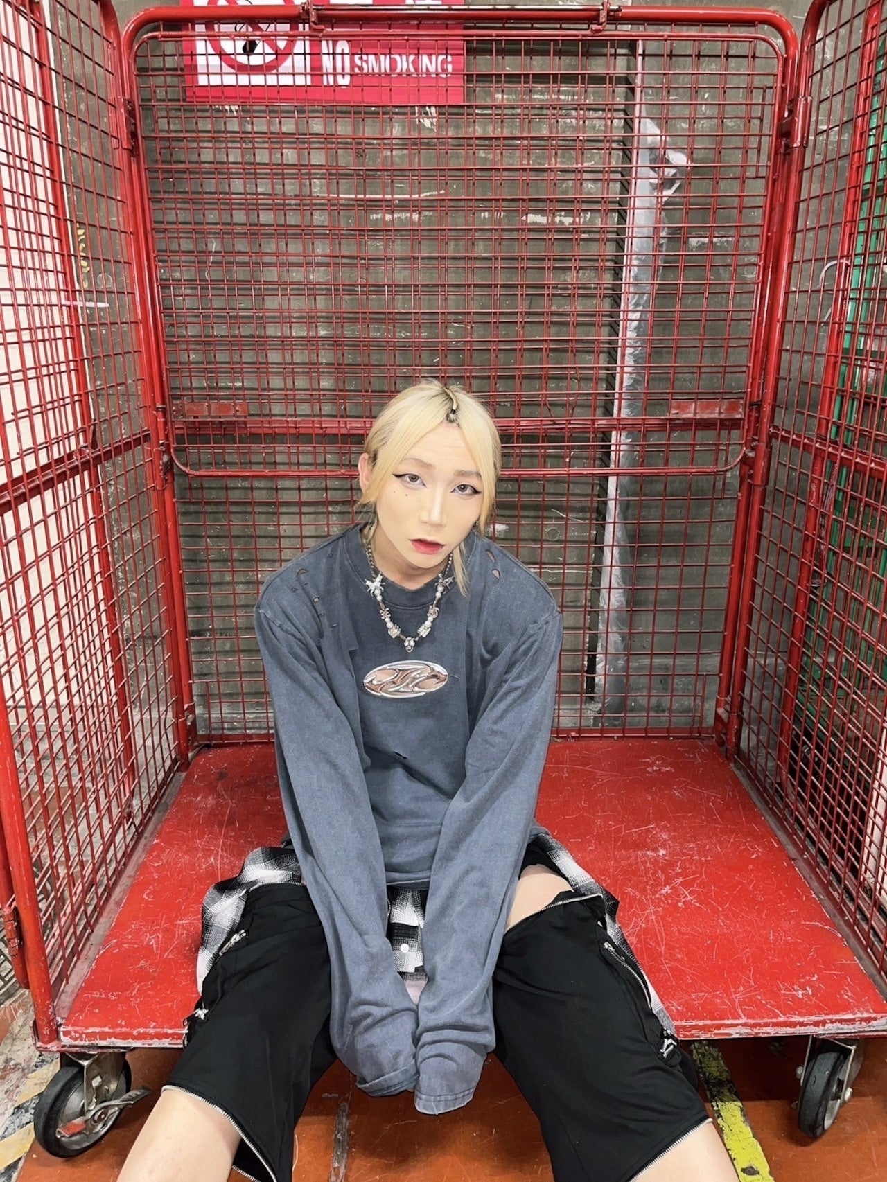 BARCON プレートロゴクラッシュロンT グランジ