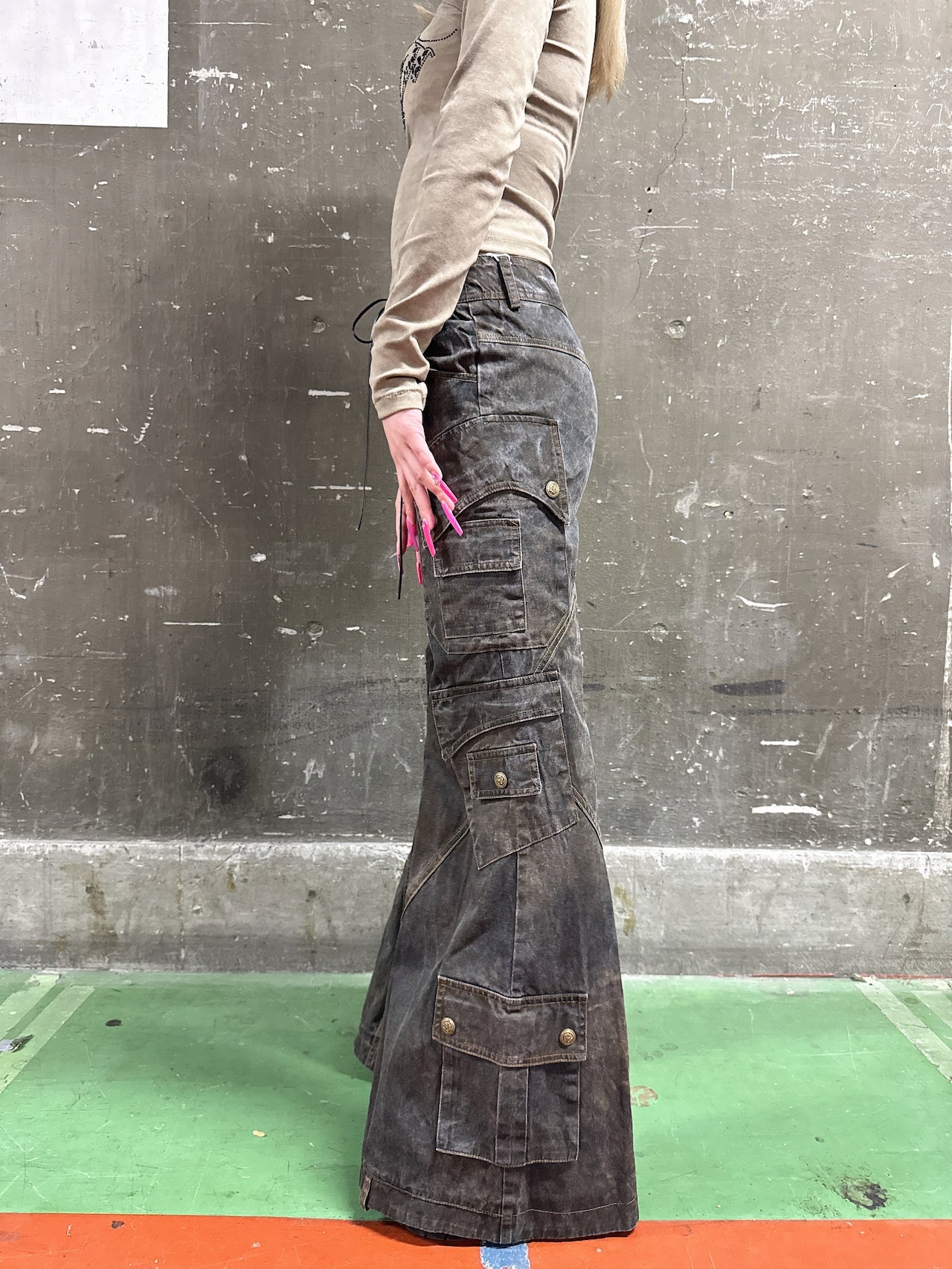 アーマーギアカーゴパンツ ストリート グランジ