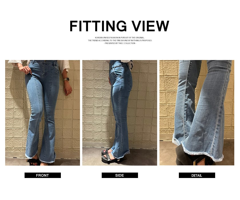 THICC Hermosas piernas con corte de bota elástica.