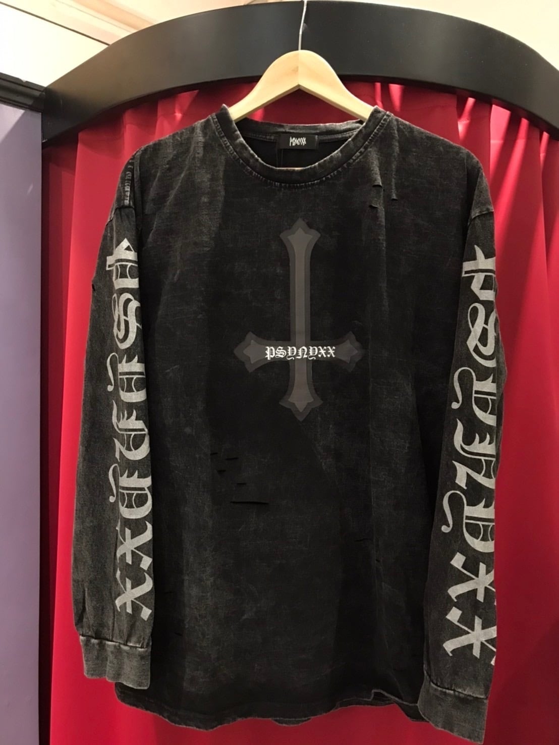 PSYNYXX Pigment Cross Long T-shirt