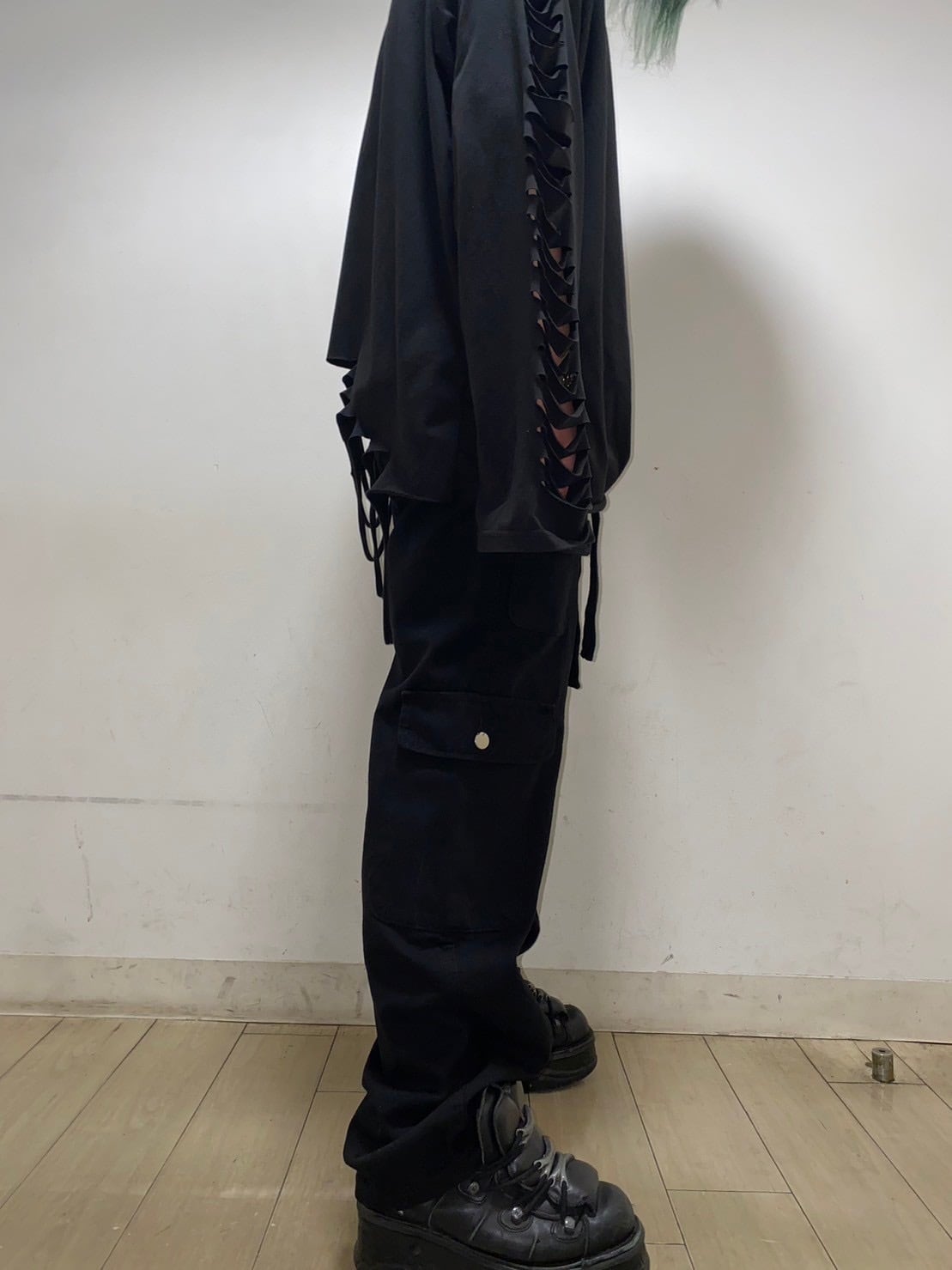 THICC PSYNYXX ベルト付きワイドカーゴパンツ