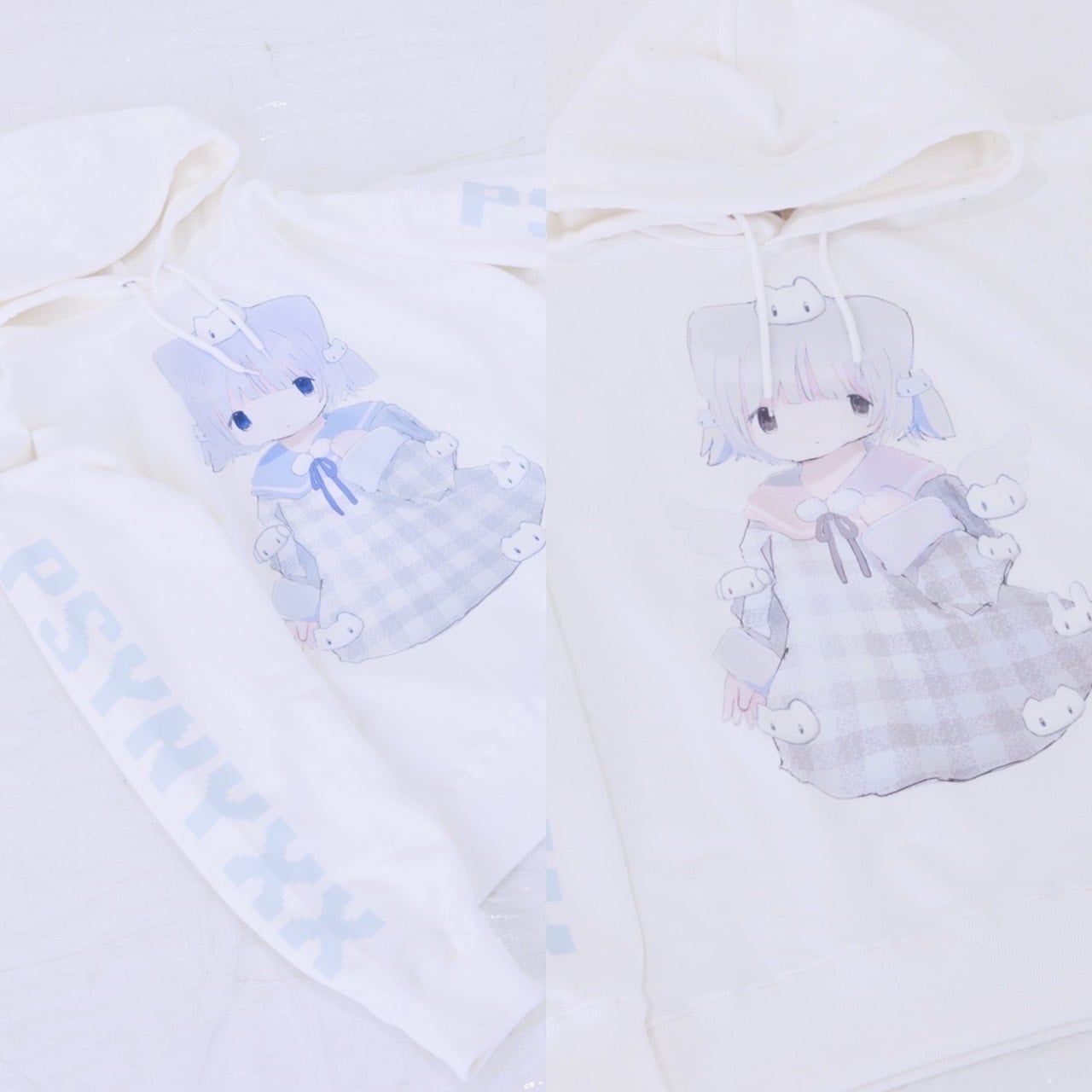 ぺろ×PSYNYXX コラボパーカーWHITE