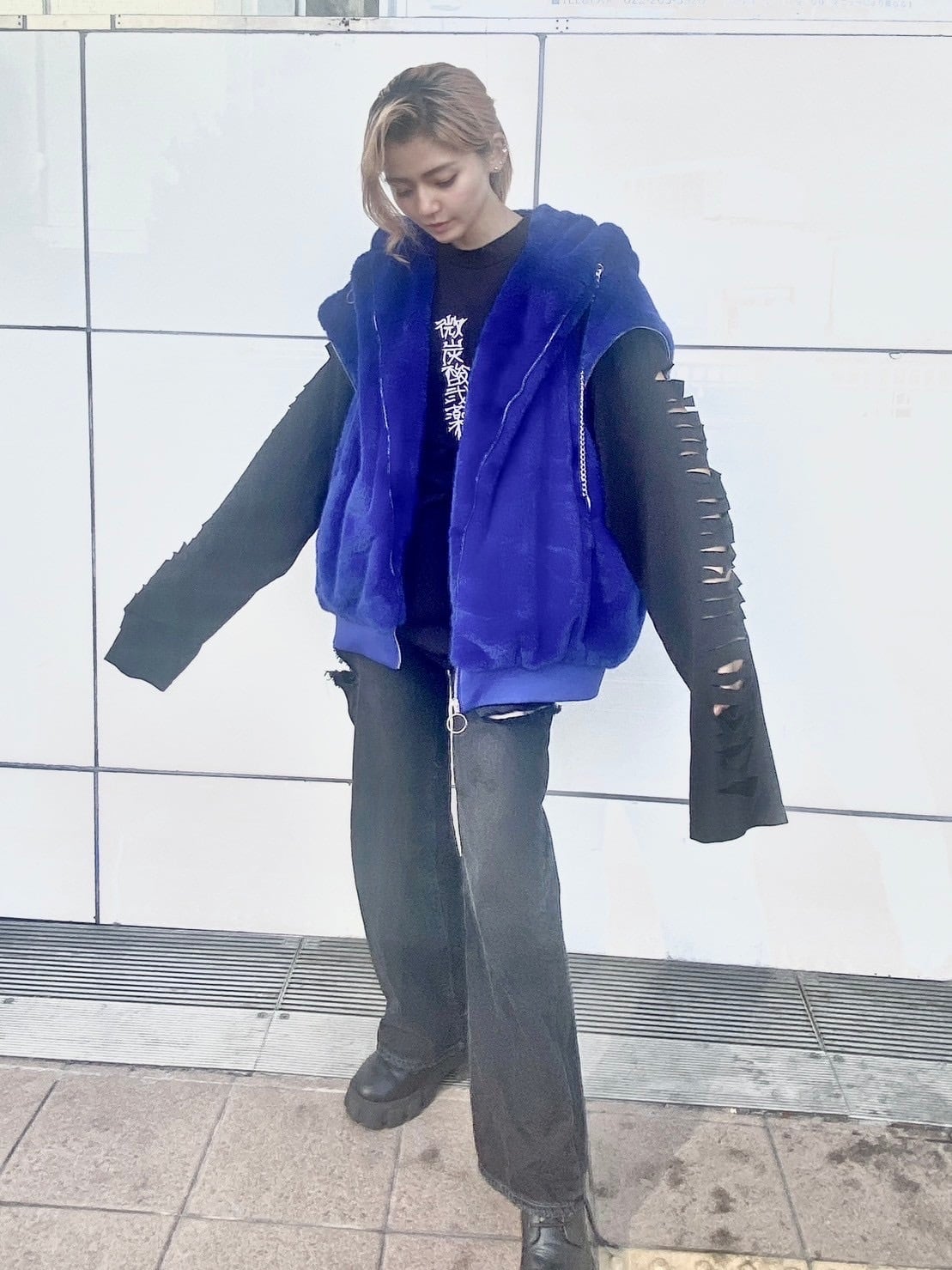 THICC newjackswag 3way ハイクオリティ ファーブルゾン アウター 冬服 モテ服 サブカル 地雷 水色界隈 EXIT スラムダンク