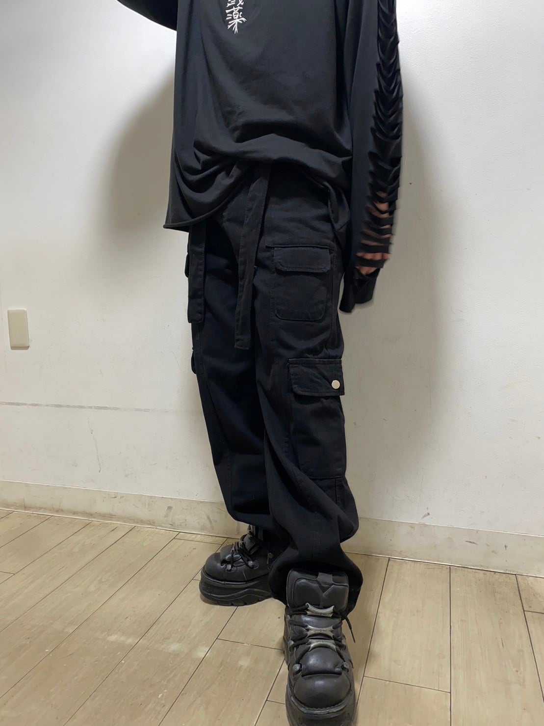 THICC PSYNYXX Wide cargo pants with belt