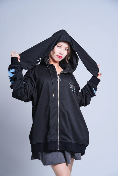シナモン×PSYNYXXコラボZIPパーカー サブカル 地雷 天使界隈 サンリオ