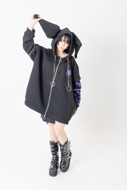 【希少】KUROMIクロミ×PSYNYXXパーカー 地雷 サブカル サンリオ