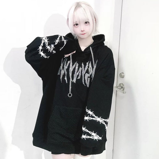 PSYNYXX  メッシュフード魔法陣ラインストーン