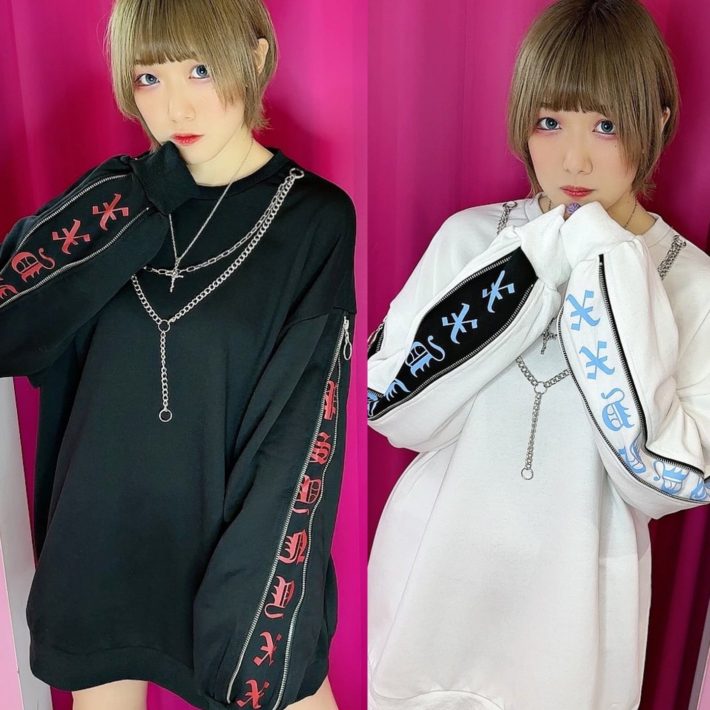 【アンティック-珈琲店-輝喜着用】 PSYNYXX 袖ロゴジップトレーナー