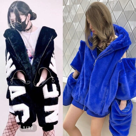 THICC  newjackswag 3way ハイクオリティ　ファーブルゾン アウター　冬服　モテ服　サブカル　地雷　水色界隈　EXIT スラムダンク