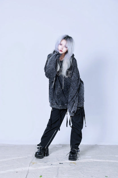 新型PSYNYXXケミカルダメージプルオーバーパーカー