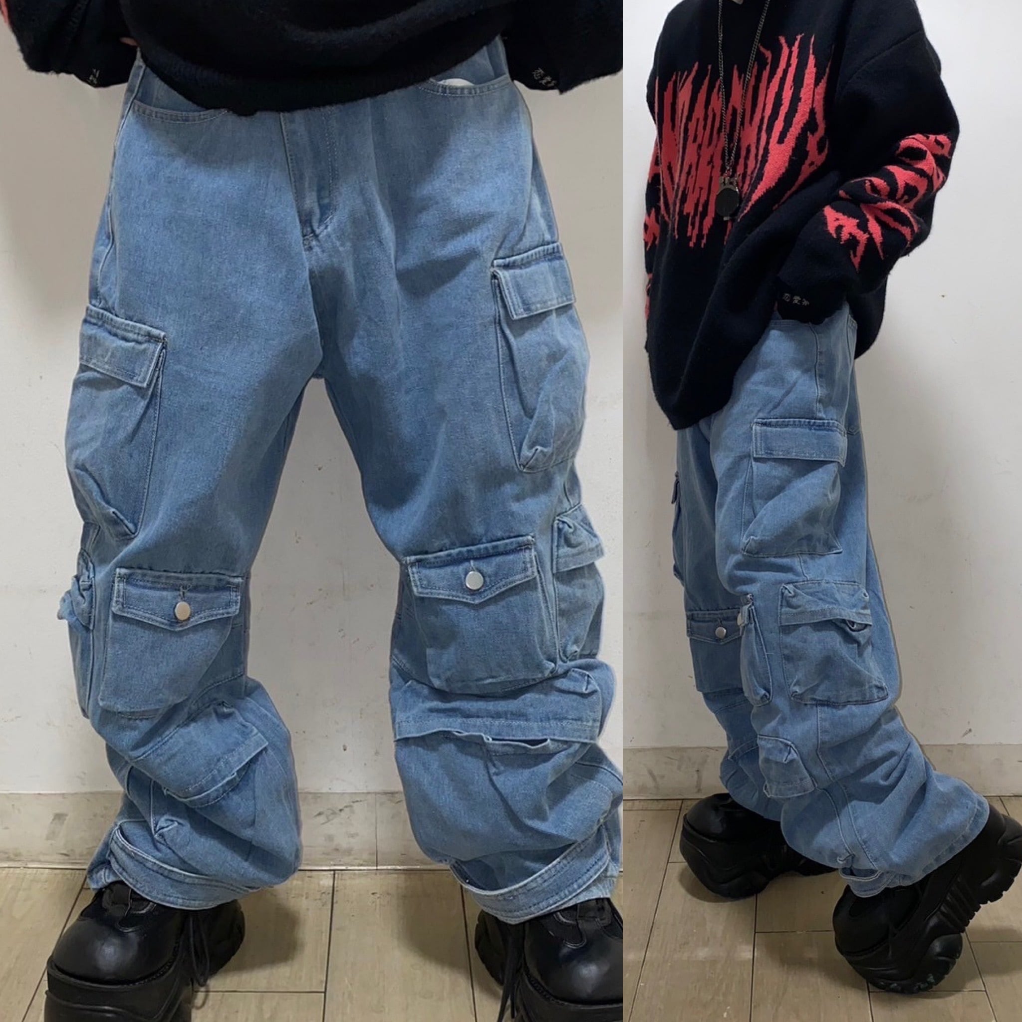 PSYNYXX セレクト　ワイドデニムパンツ