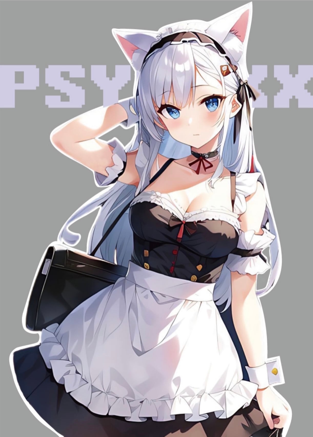 PSYNYXX 猫耳メイドガールtshirts