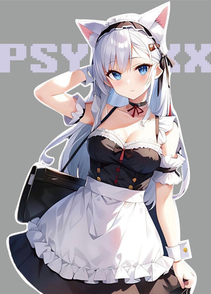 PSYNYXX 猫耳メイドガールtshirts