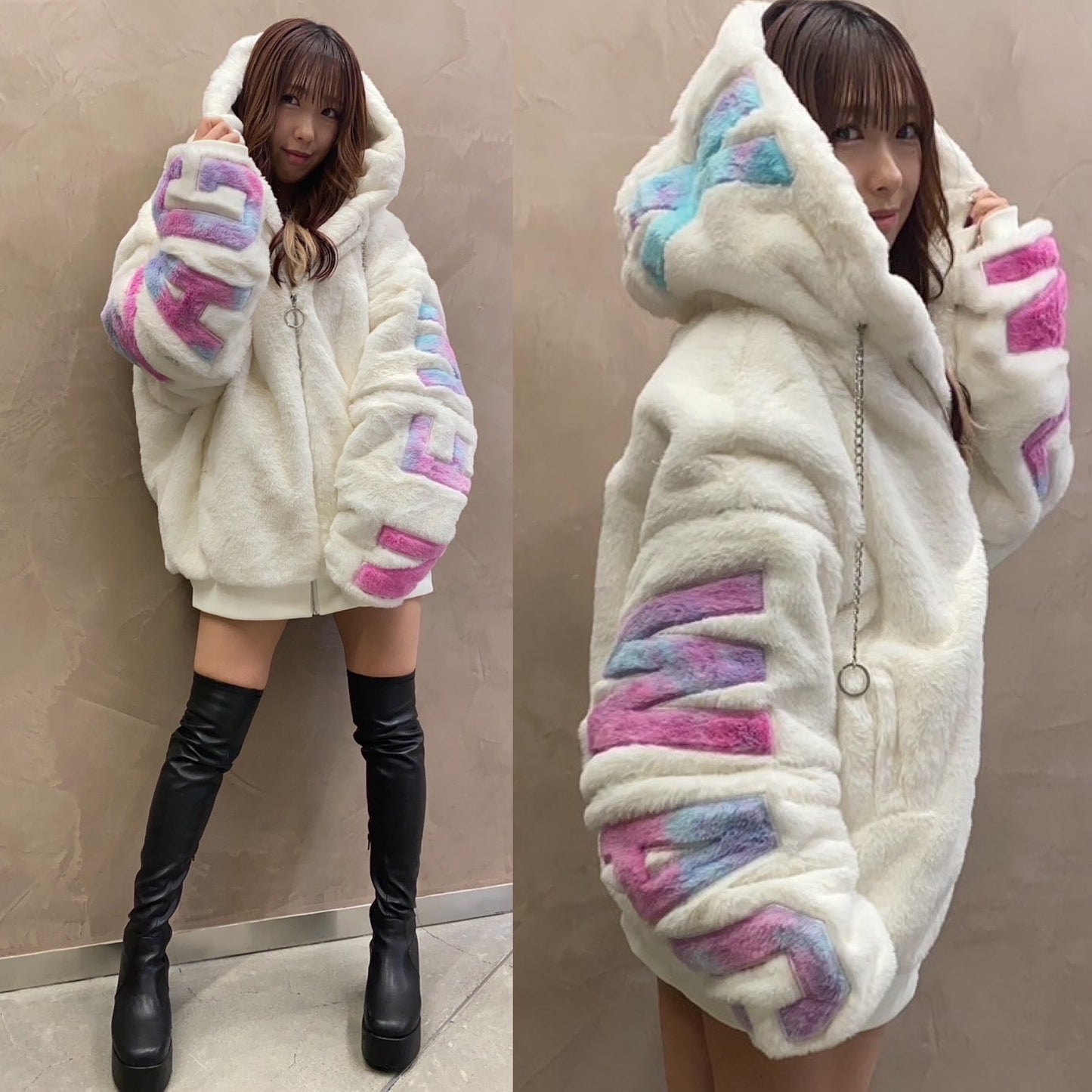 THICC  newjackswag 3way ハイクオリティ　ファーブルゾン アウター　冬服　モテ服　サブカル　地雷　水色界隈　EXIT スラムダンク