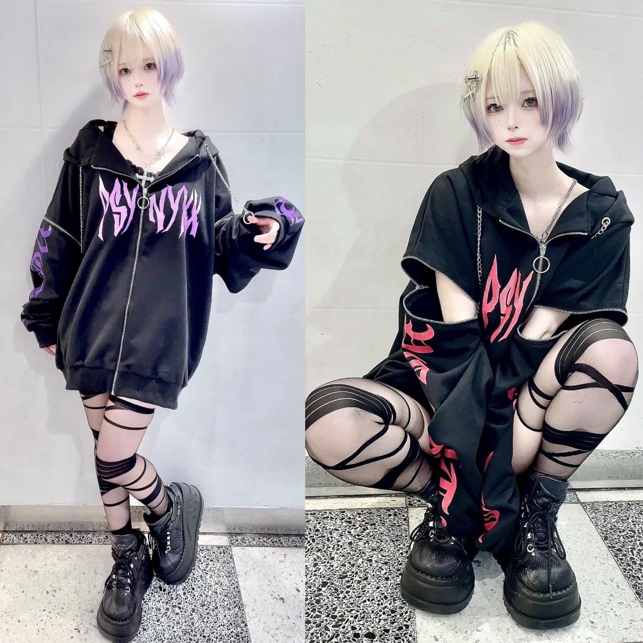 PSYNYXX デビルホーン魔法陣パーカー