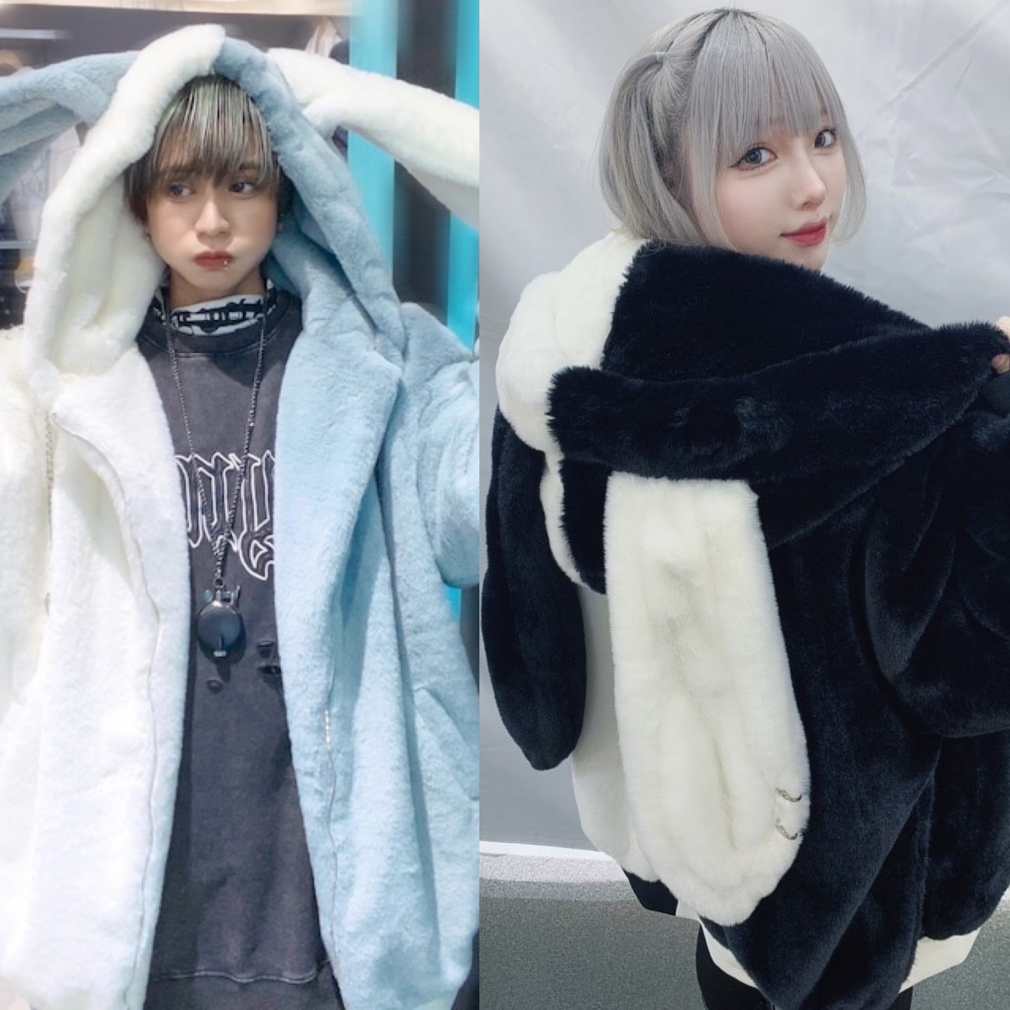 PSYNYXX  ウサ耳ピアス　ハイクオリティファーブルゾン