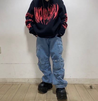 PSYNYXX セレクト　ワイドデニムパンツ
