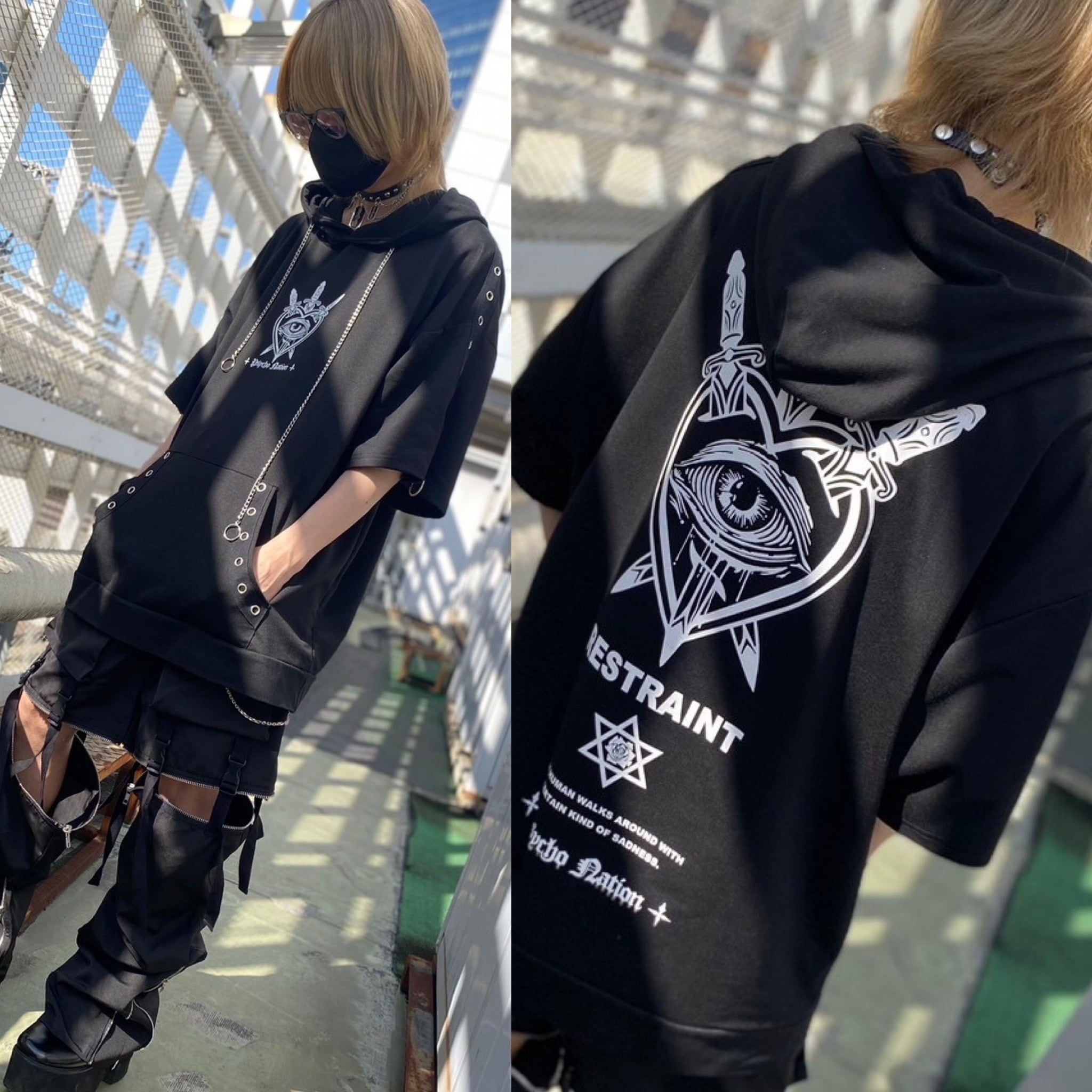 PSYNYXX SELECT フリーメイソン半袖パーカー