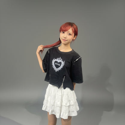 ハートウィングピグメントTシャツ