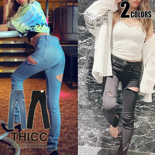 THICC ダメージスキニーデニム