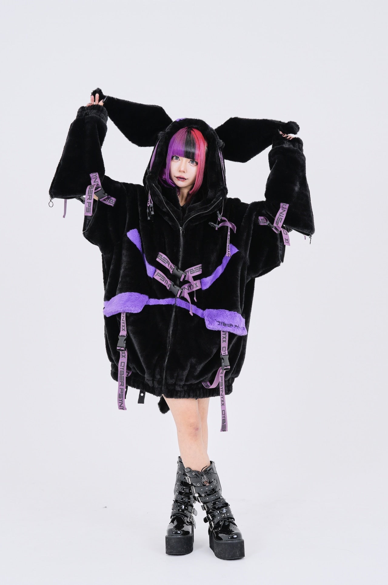 PSYNYXX デビルイヤーサイバーファーブルゾン サブカル サイバー　次世代ファッション　個性派　ネオストリート