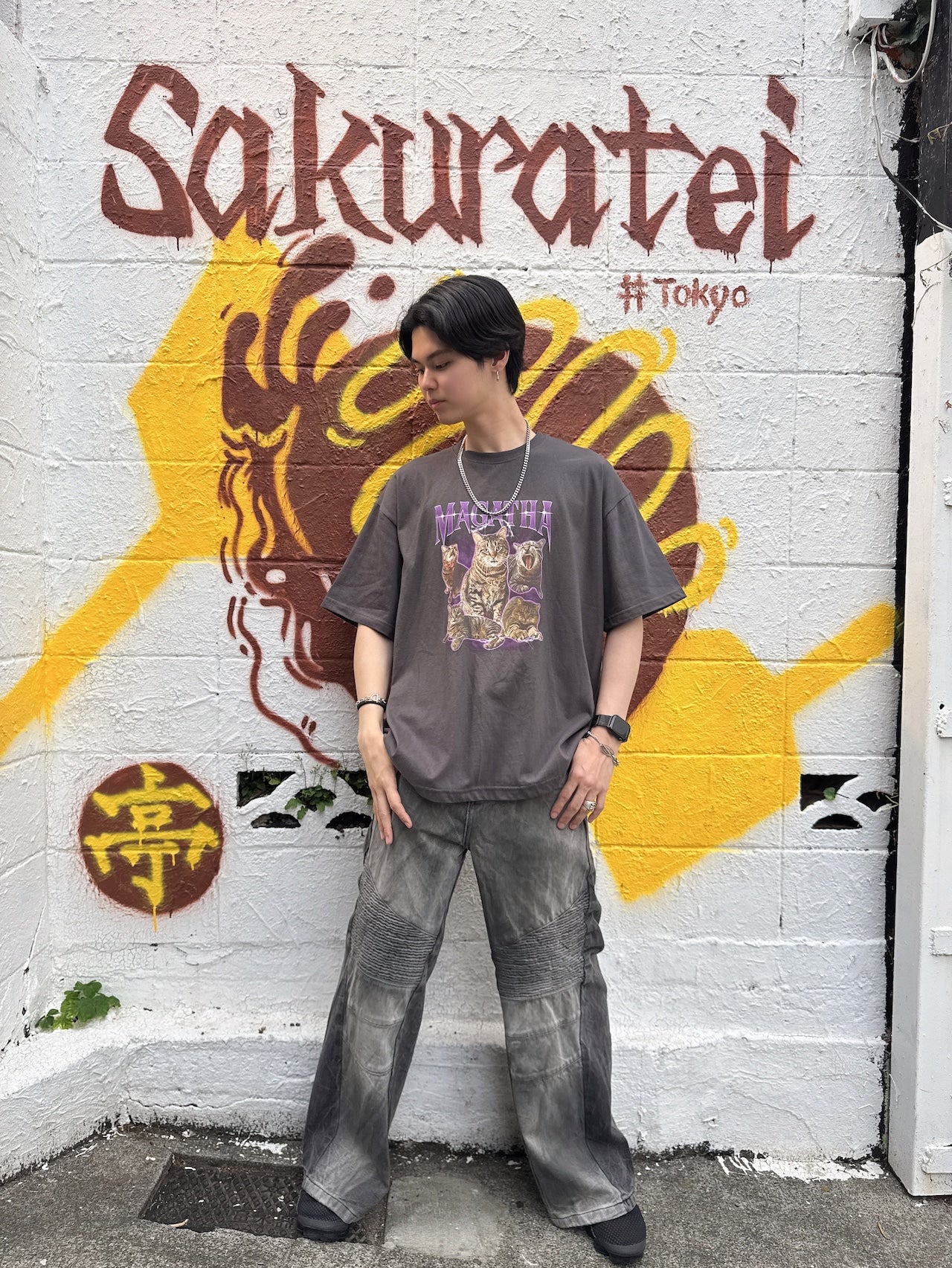 キジトラキャットTシャツ サブカル サブスト