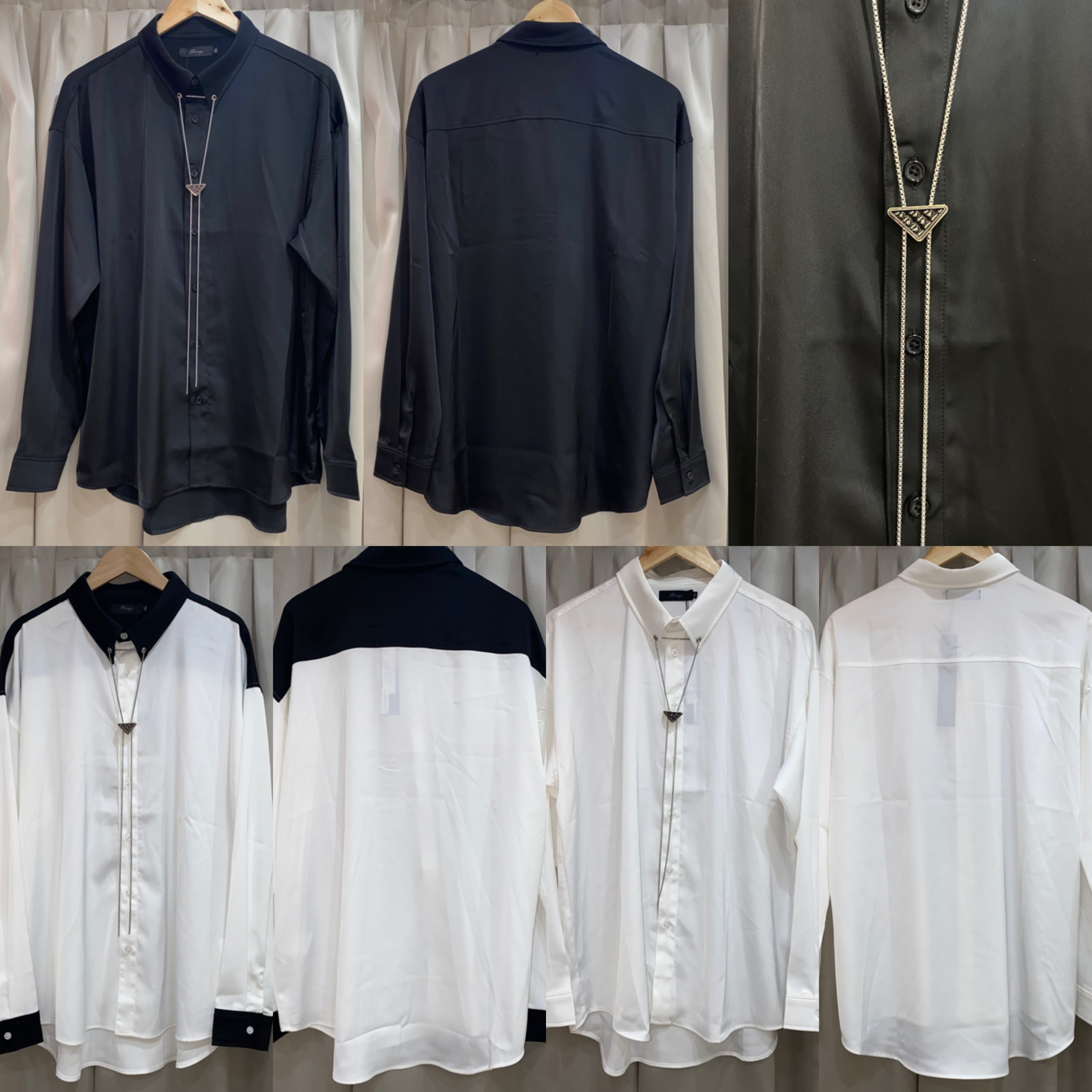 PSYNYXX BY THICC Select Chain Loop Tie Shirt