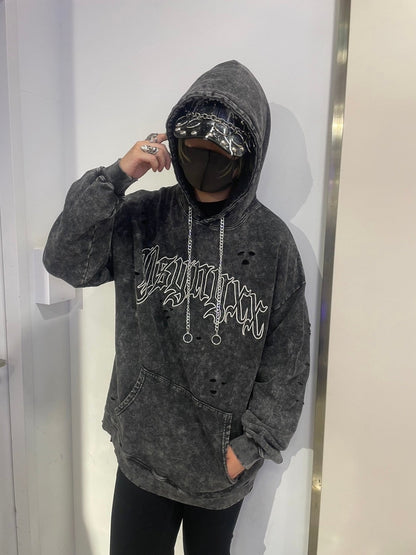 新型PSYNYXXケミカルダメージプルオーバーパーカー