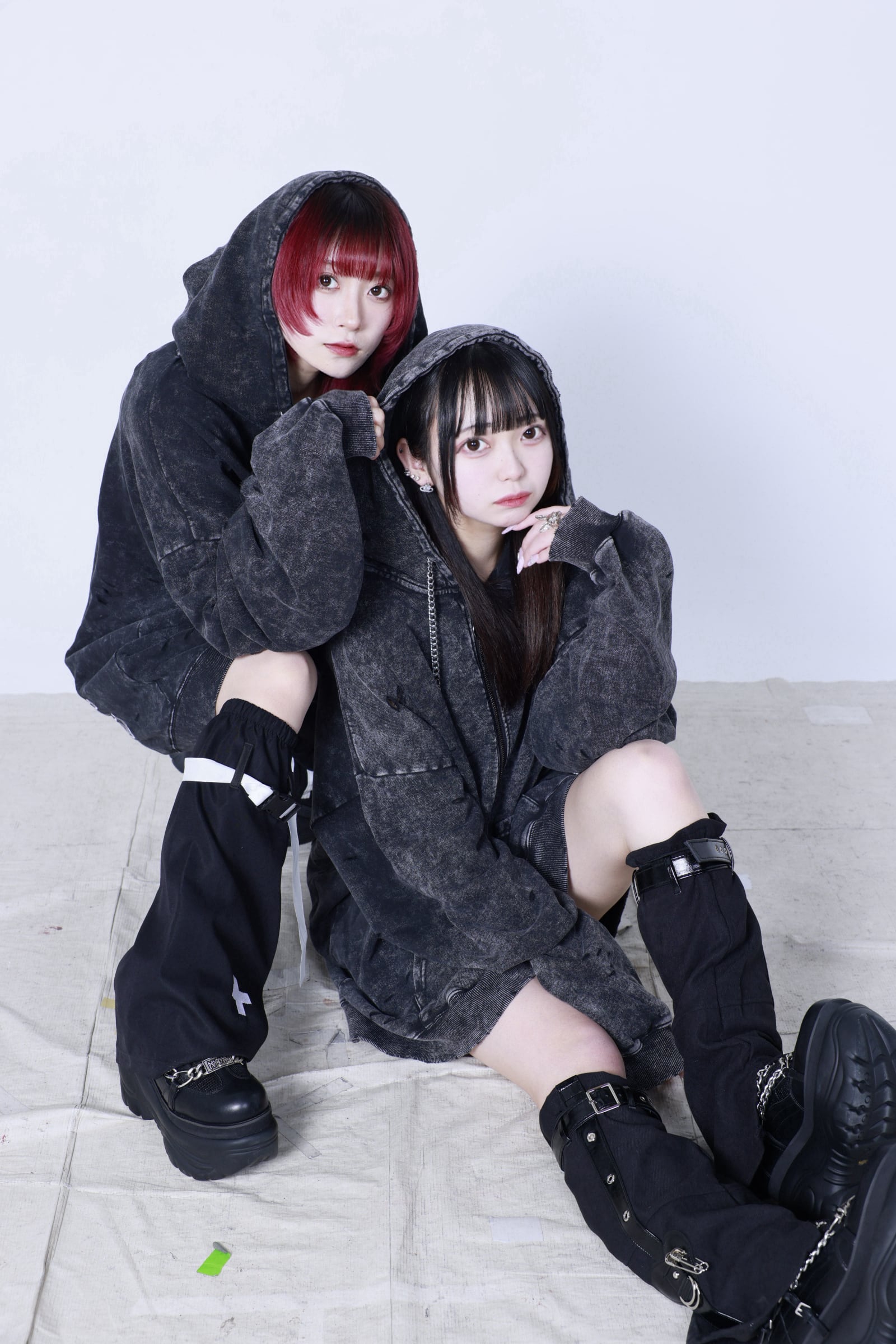 PSYNYXXケミカルダメージZIPパーカー