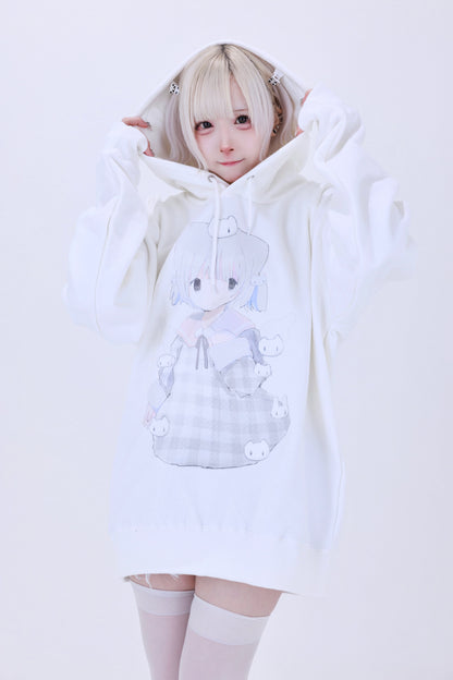 ぺろ×PSYNYXX コラボパーカーWHITE