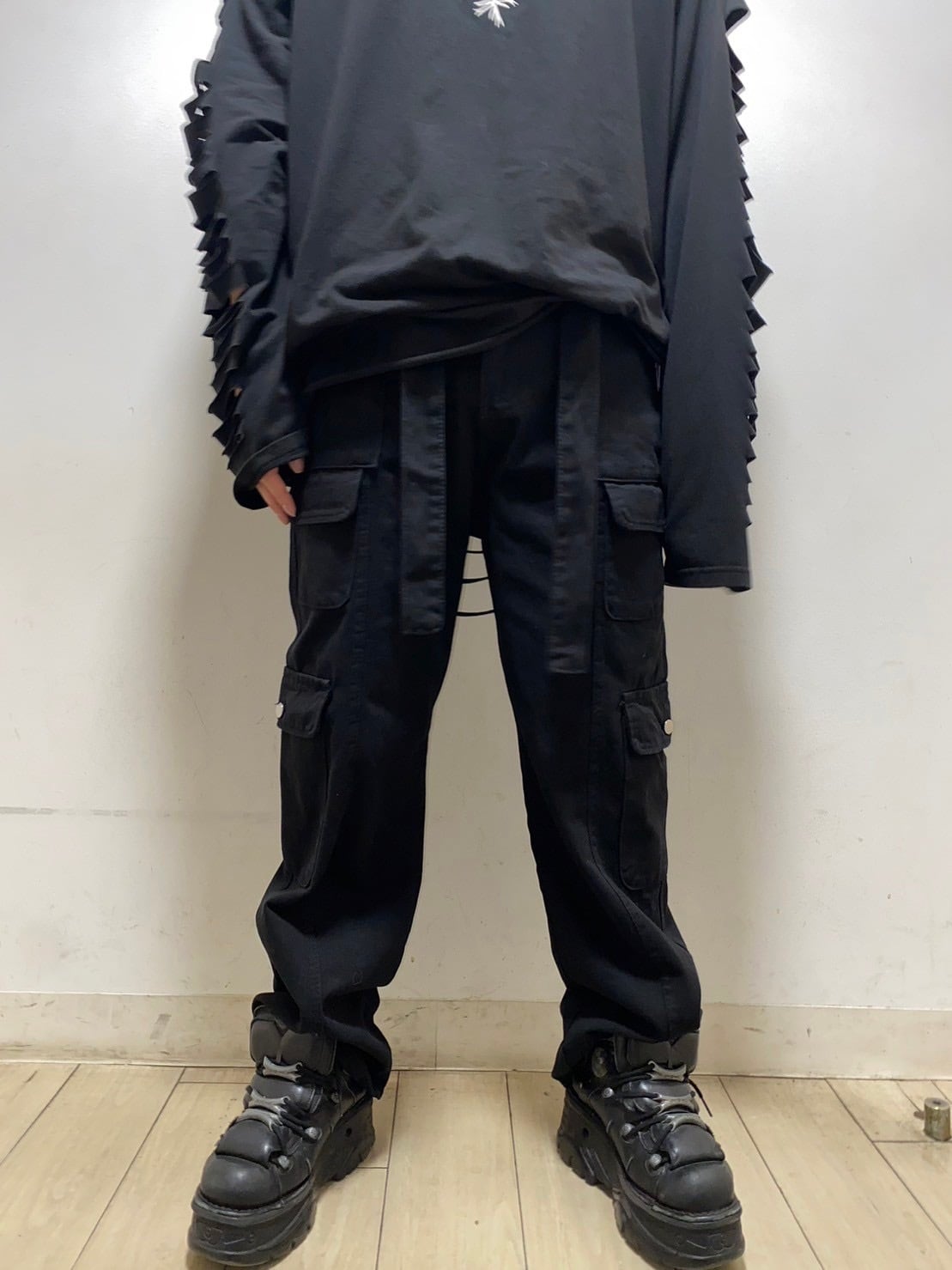 THICC PSYNYXX Wide cargo pants with belt