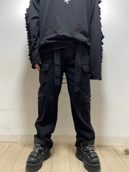 THICC PSYNYXX ベルト付きワイドカーゴパンツ