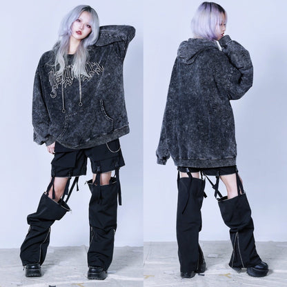 新型PSYNYXXケミカルダメージプルオーバーパーカー