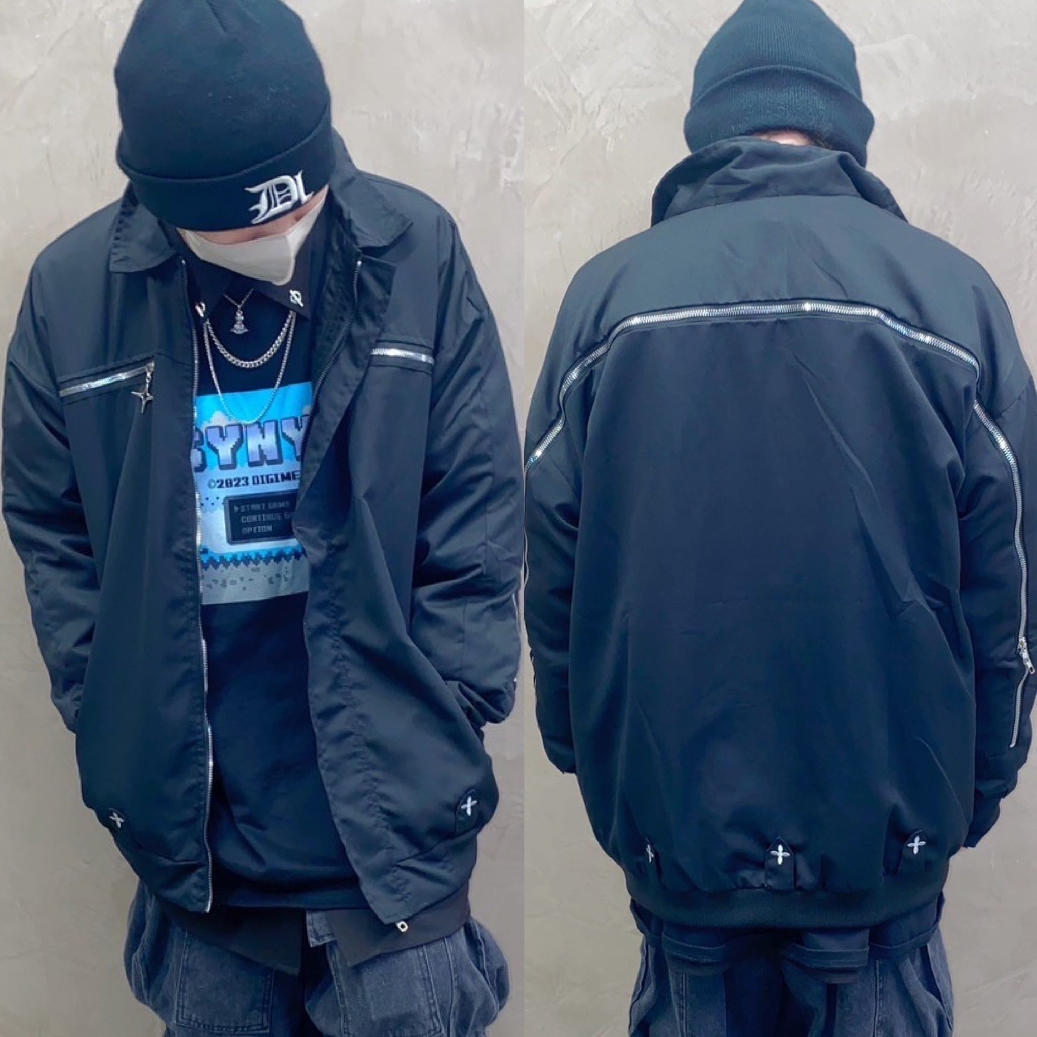 PSYNYXX アーチジップブルゾン
