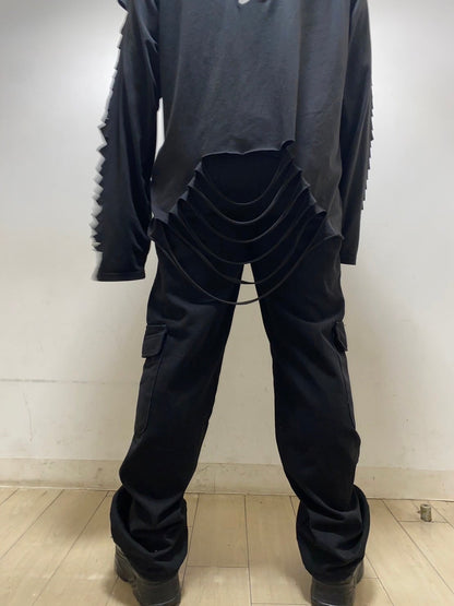 THICC PSYNYXX ベルト付きワイドカーゴパンツ