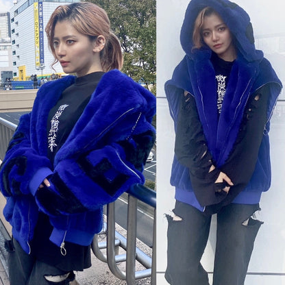 THICC  newjackswag 3way ハイクオリティ　ファーブルゾン アウター　冬服　モテ服　サブカル　地雷　水色界隈　EXIT スラムダンク