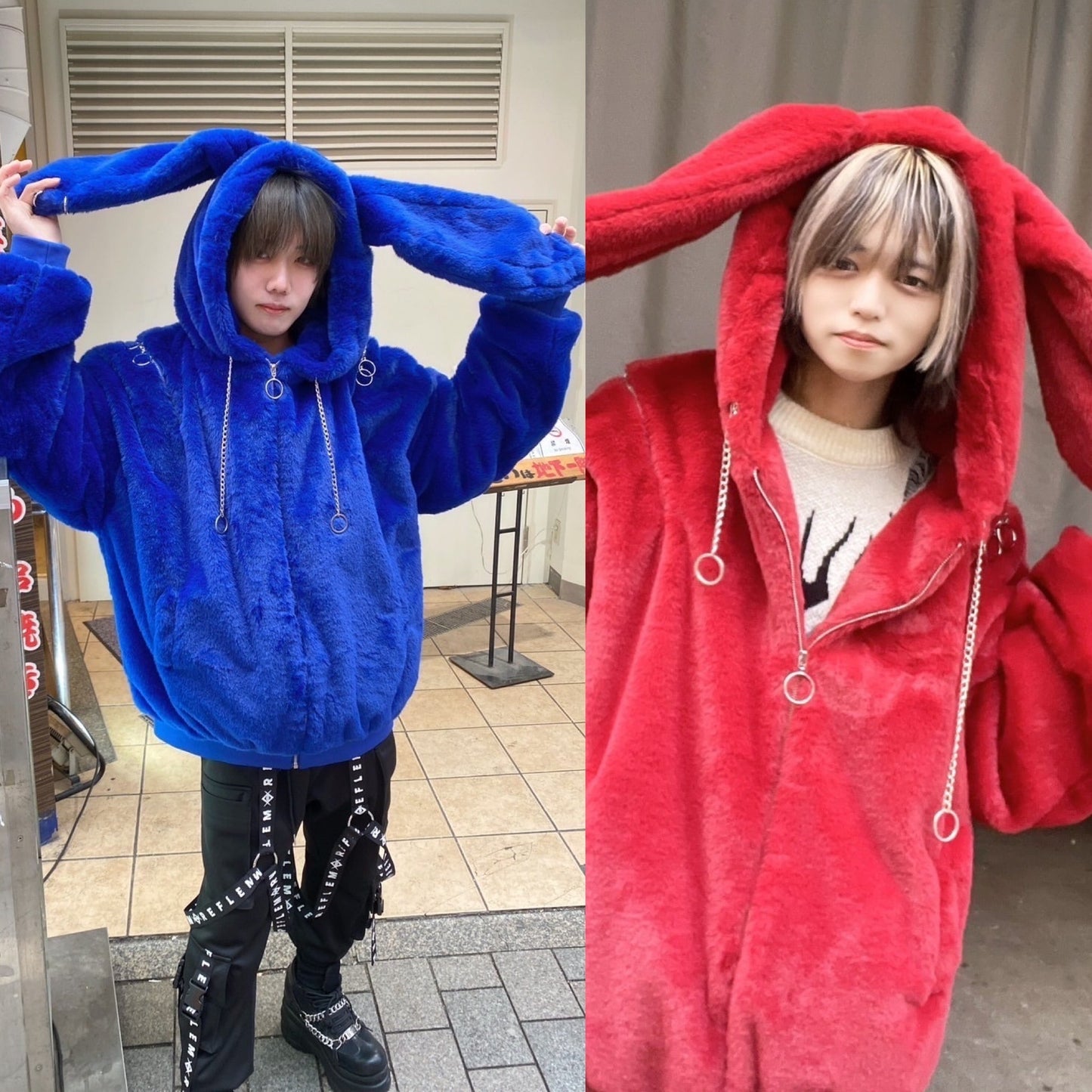 期間限定PSYNYXX ウサ耳ファーブルゾン