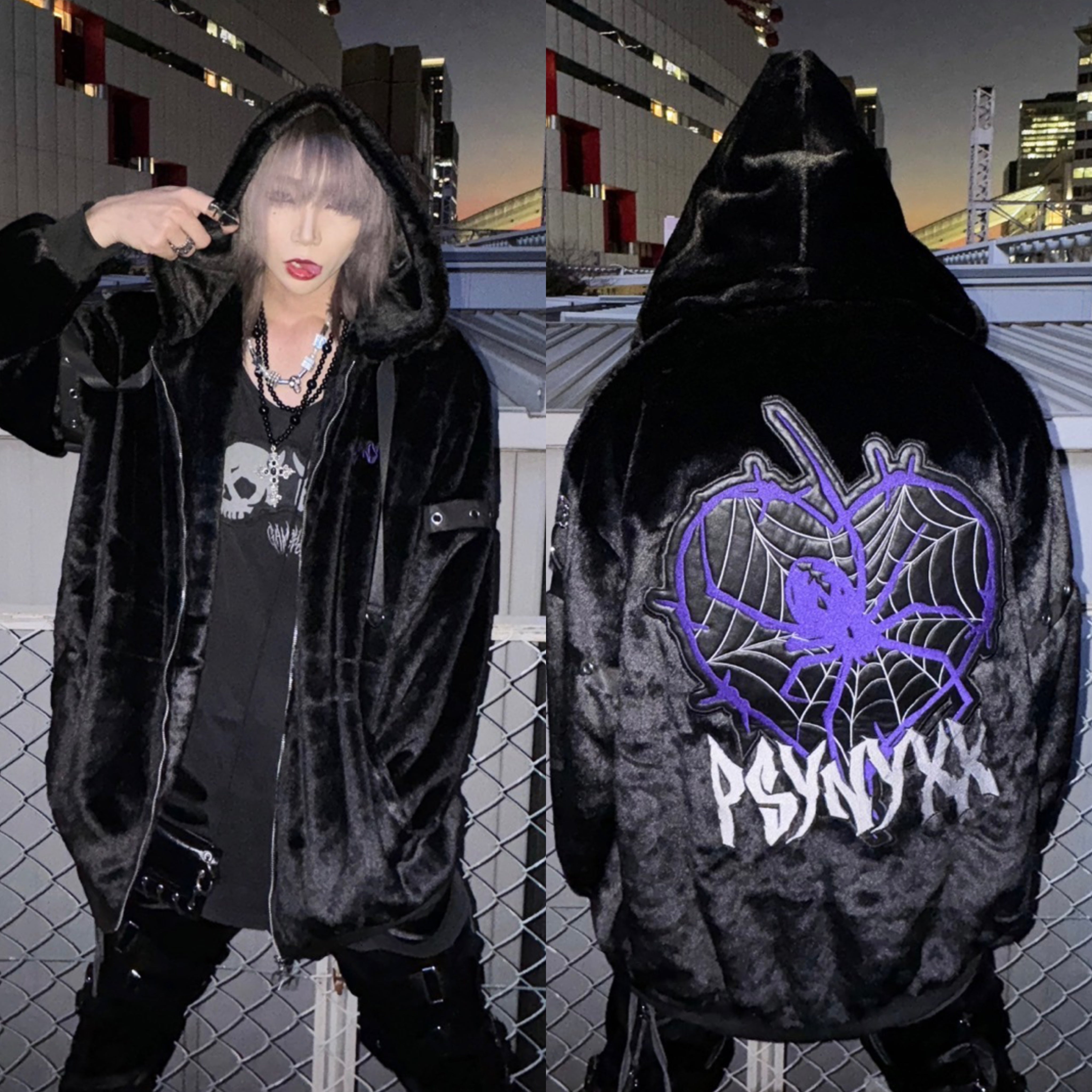 PSYNYXX スパイダーファーブルゾン 地雷系 サブカル サブジラ